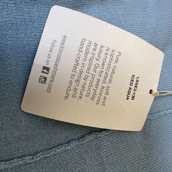 Pastel Blue Cashmere Long Sleeve Hi-Low Crewneck Softgirl Cozy Comfortcore Chic - Picture 4 of 12